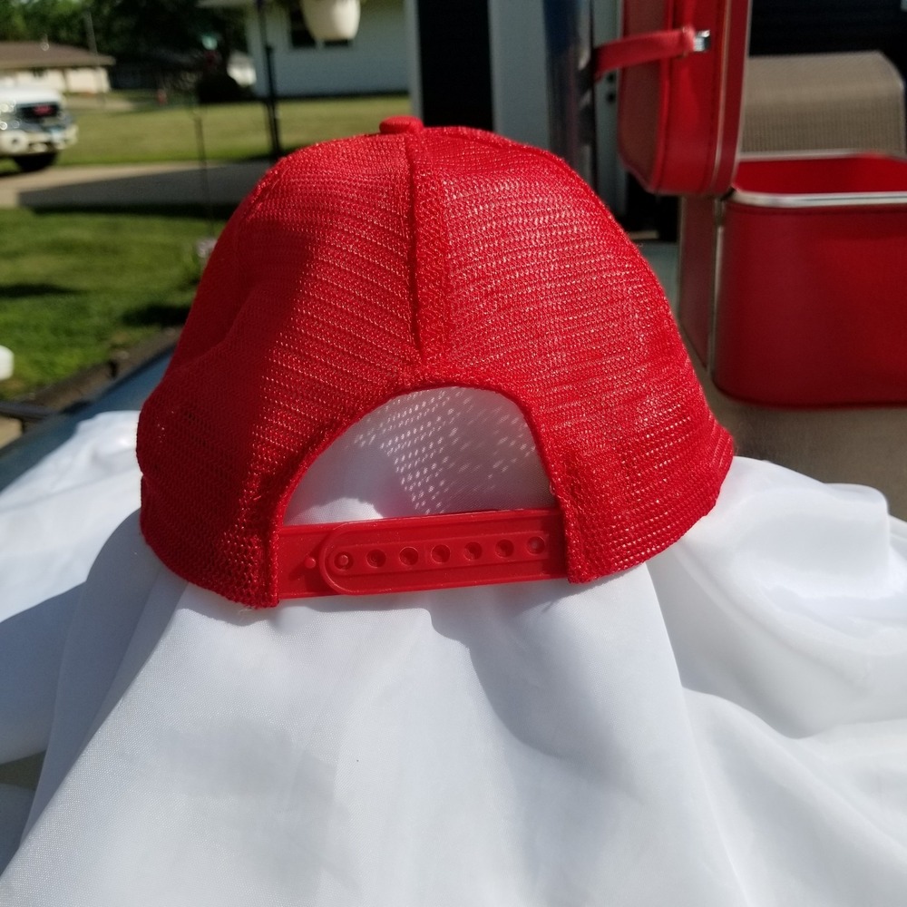 VTG 1980s Hank Williams Jr Trucker Hat Red Snapback Country Music Tour Speedway‎ - Picture 3 of 5